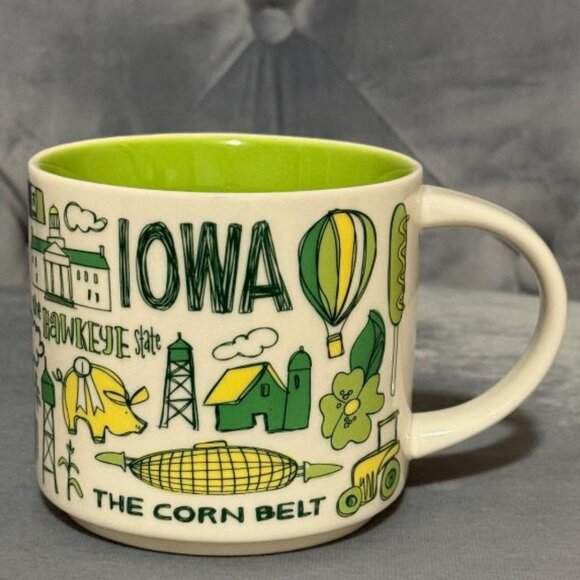 Starbucks Iowa Been There Series Ceramic Coffee Mug 14 Oz